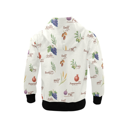 Fruits of Kedusha Little Girls' Zip Up Hoodie (Model H58)