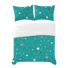 Green Aleph Beis Hearts | Jewish Kids Twin Bedding Set