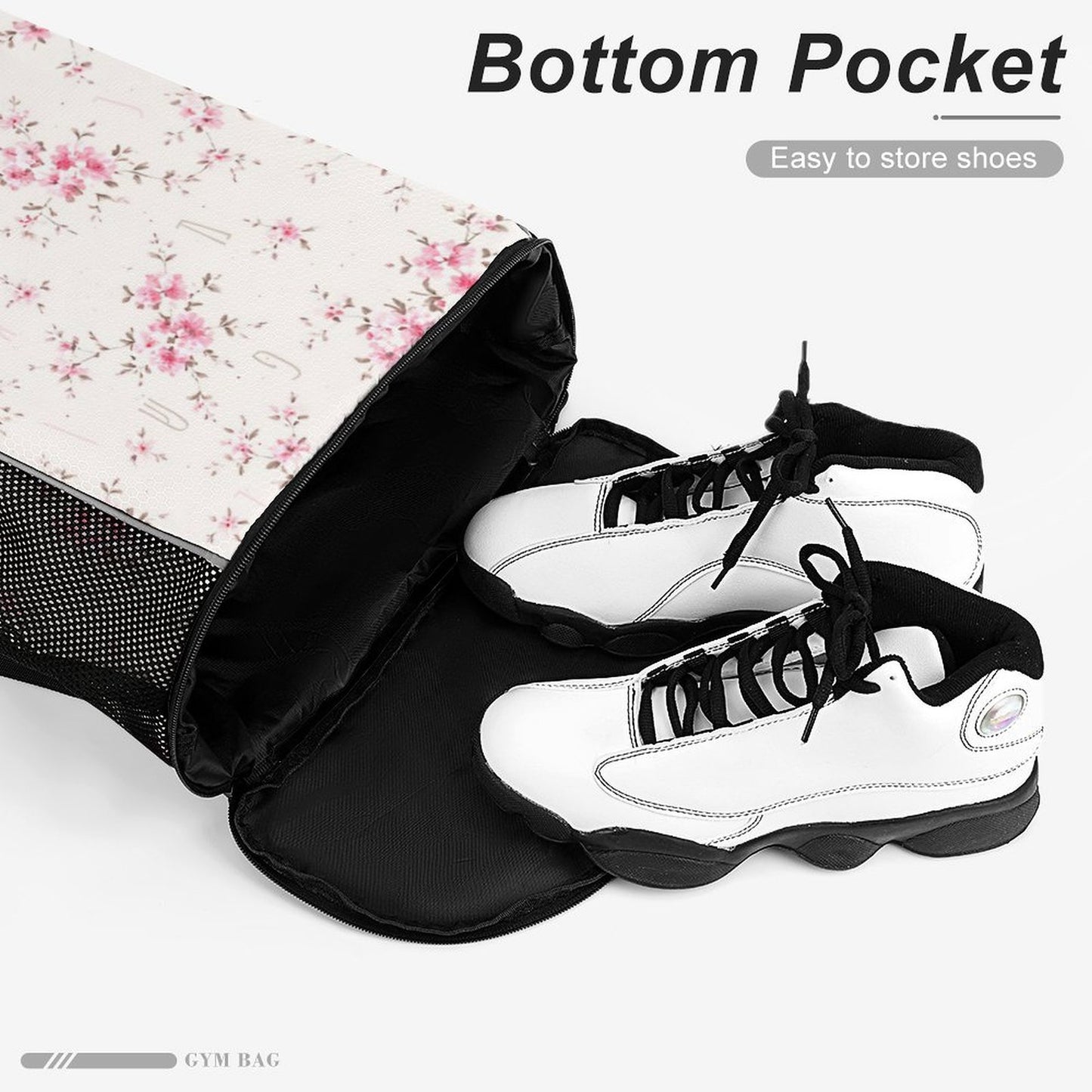 Pink Florals Girls Versatile Honeycomb Camp Bag