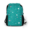 Ahava in Green Jewish Kids Drawstring Bag