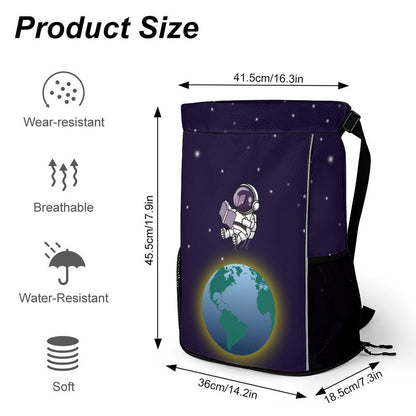 Astronaut Ari | Jewish Boys Drawstring Bag