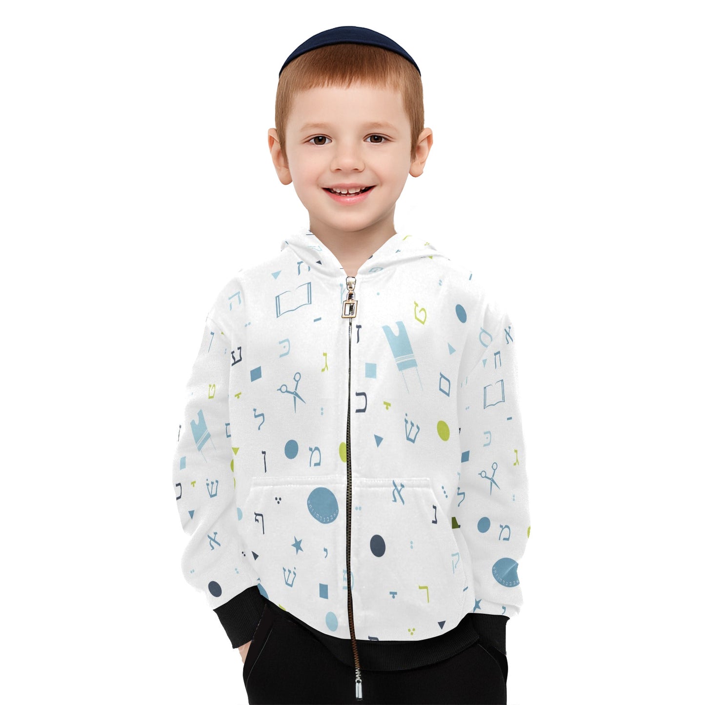 Opsher Boy Little Boys' Zip Up Hoodie (Model H58)