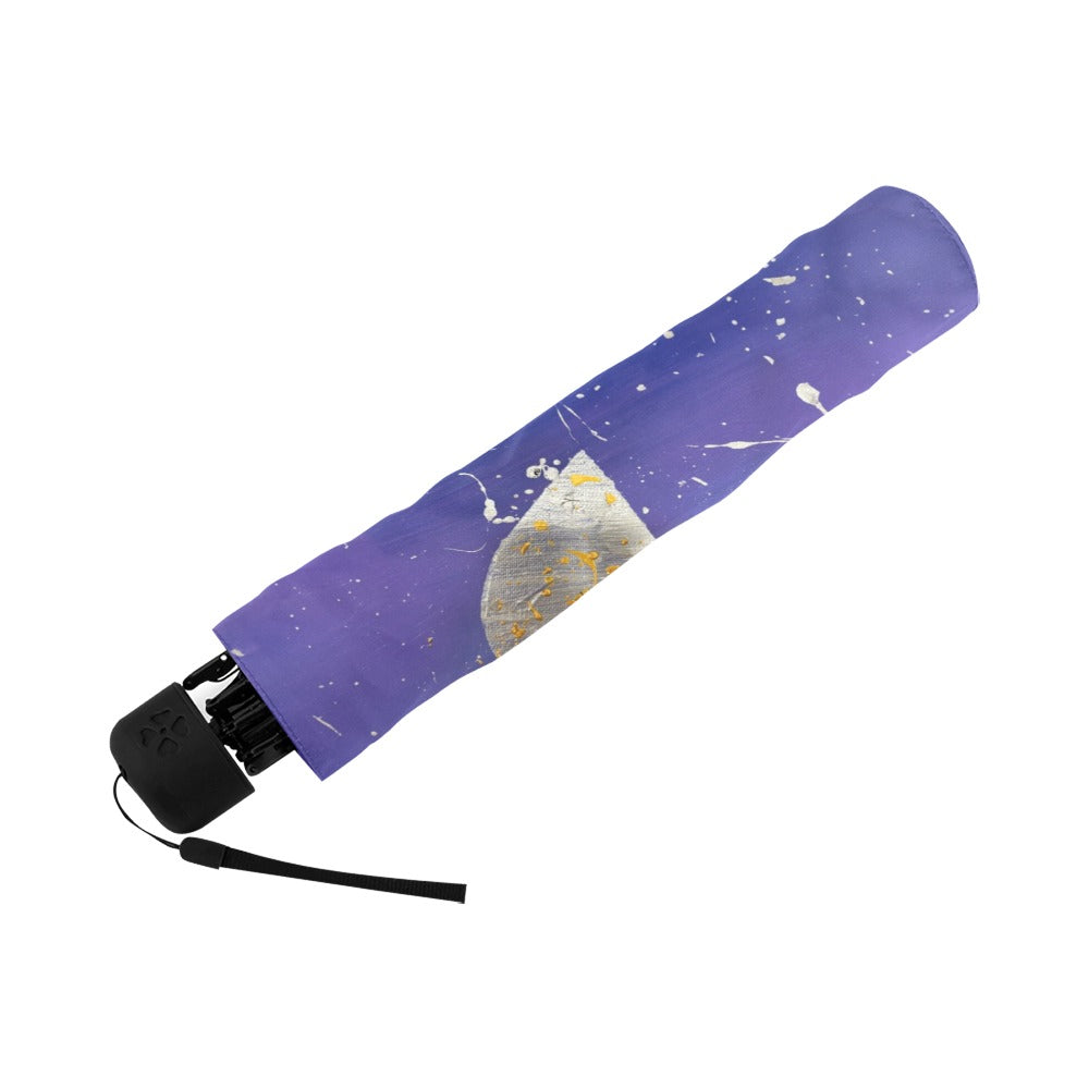 White Flame - by Chana Anti-UV Foldable Umbrella (Underside Printing) (U07)