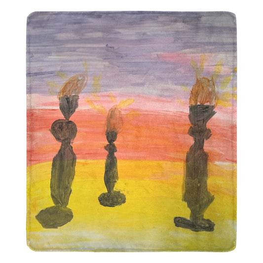 Shabbos Candles - by Alumah Ultra-Soft Micro Fleece Blanket 70''x80''